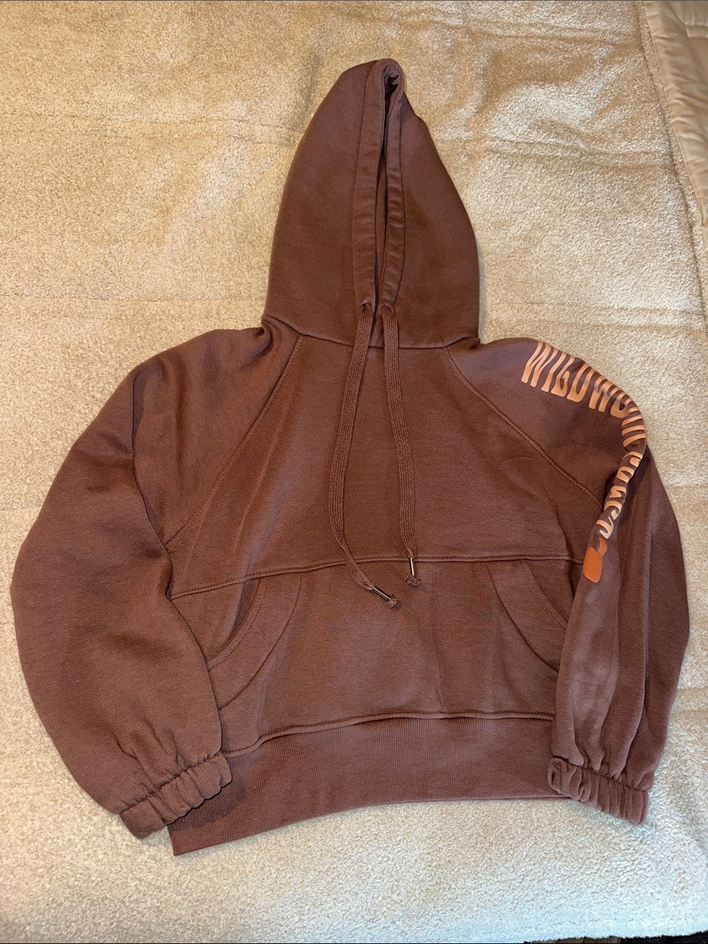 Women's Brown Wildwood NJ Jeep Graphic Hooded Sweatshirt